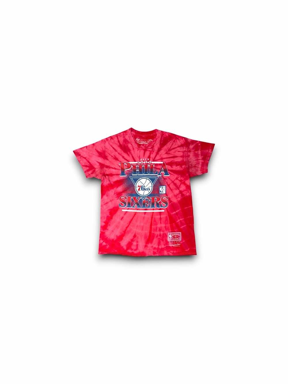 Philadelphia 76ers Mitchell & Ness NBA tie dye t-shirt red men’s medium
